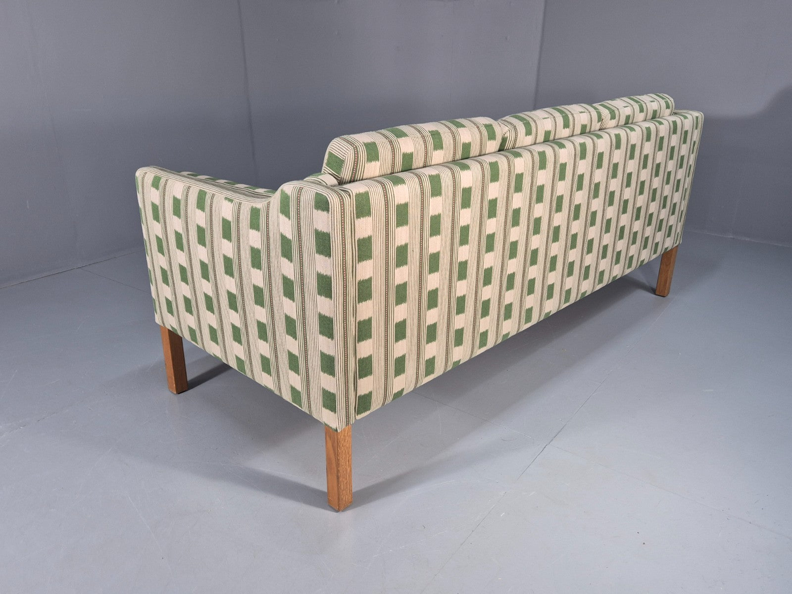 Mid Century Three Seater Sofa Danish Lost and Found Upholstery MCM EB10971 M3SS16