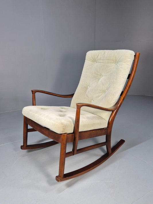 Vintage Mid Century Light Mint Parker Knoll Rocking Chair 1960s EB9785 MNOR - UKDK FURNITURE