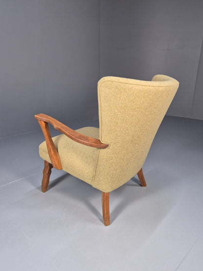 Vintage Danish Lounge Chair Kjaernulf Style New Upholstery  1970s EB6439 MNOR9
