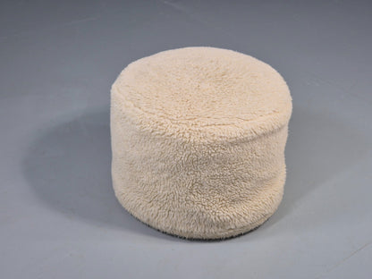 Vintage 1970s Fun Fur Footstool Retro EB11531 MFOO8