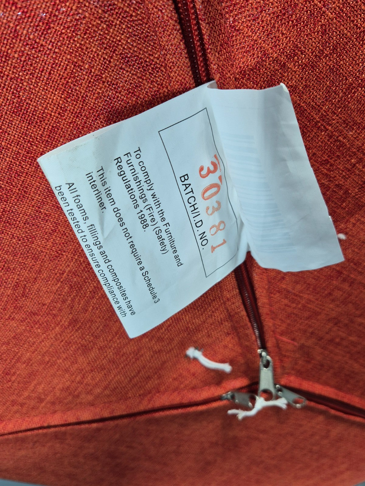 Mid Century Modern Style Lounge Chair Orange Chenille Modern EB11481 MNOR10