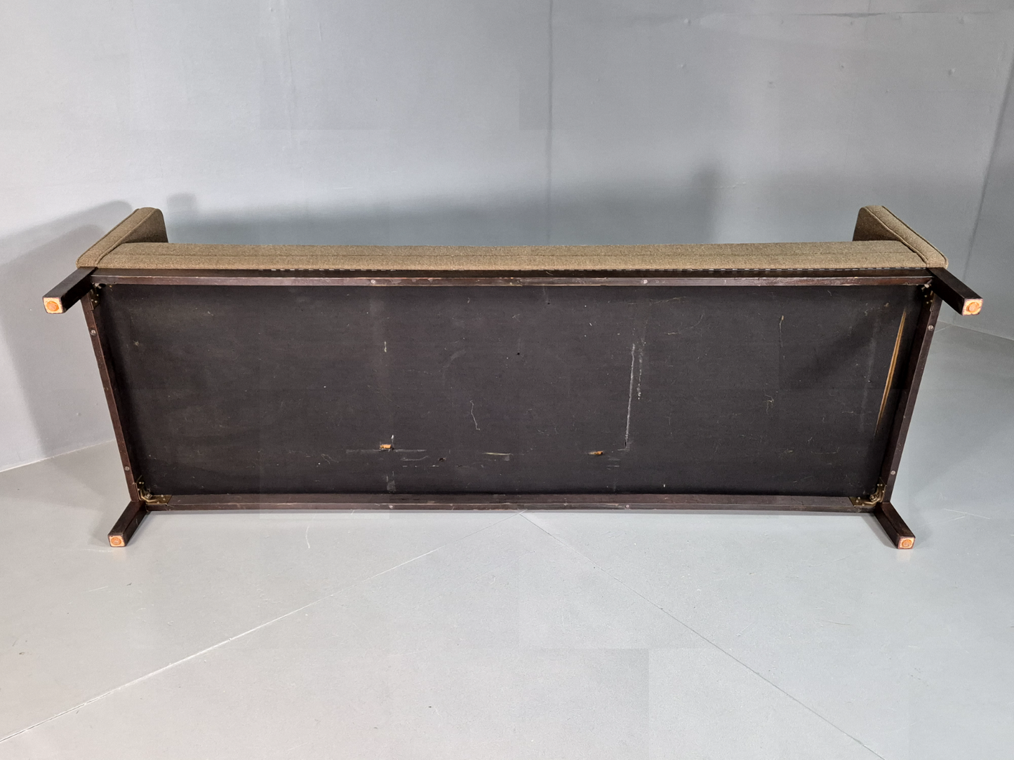 3 Seat Sofa Vintage Danish Khaki Wool Upholstery Mogensen Retro MCM EB7266 M3SS8