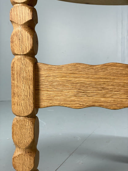 Vintage Oak Side Table Danish 1970s EJSØ Møbler Kjaernulf Style EB10915 MWOO10