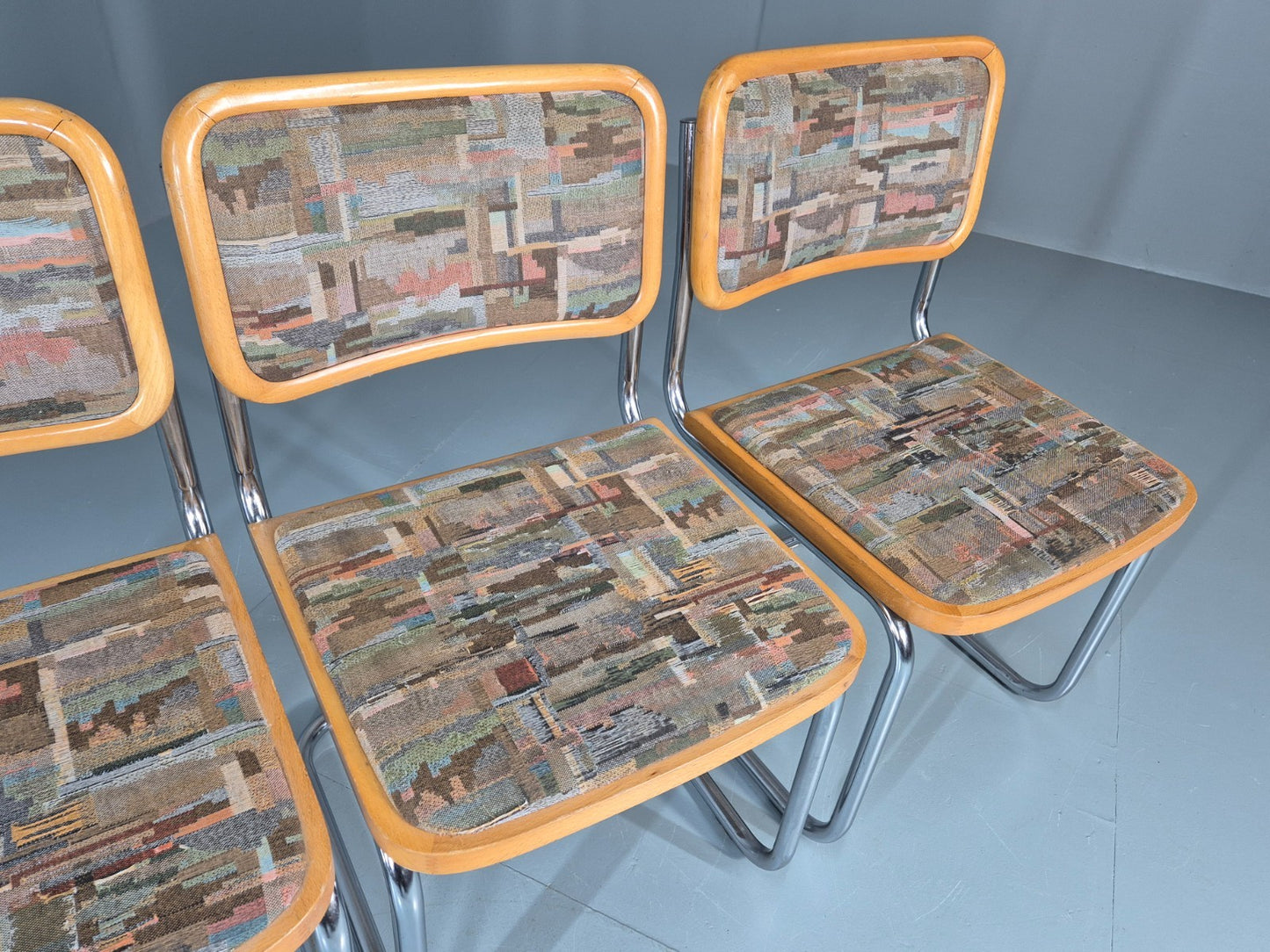 4 Cesca Dining Chairs Marcel Breuer Bauhaus Classic 1980s Retro EB11252 VDIN5