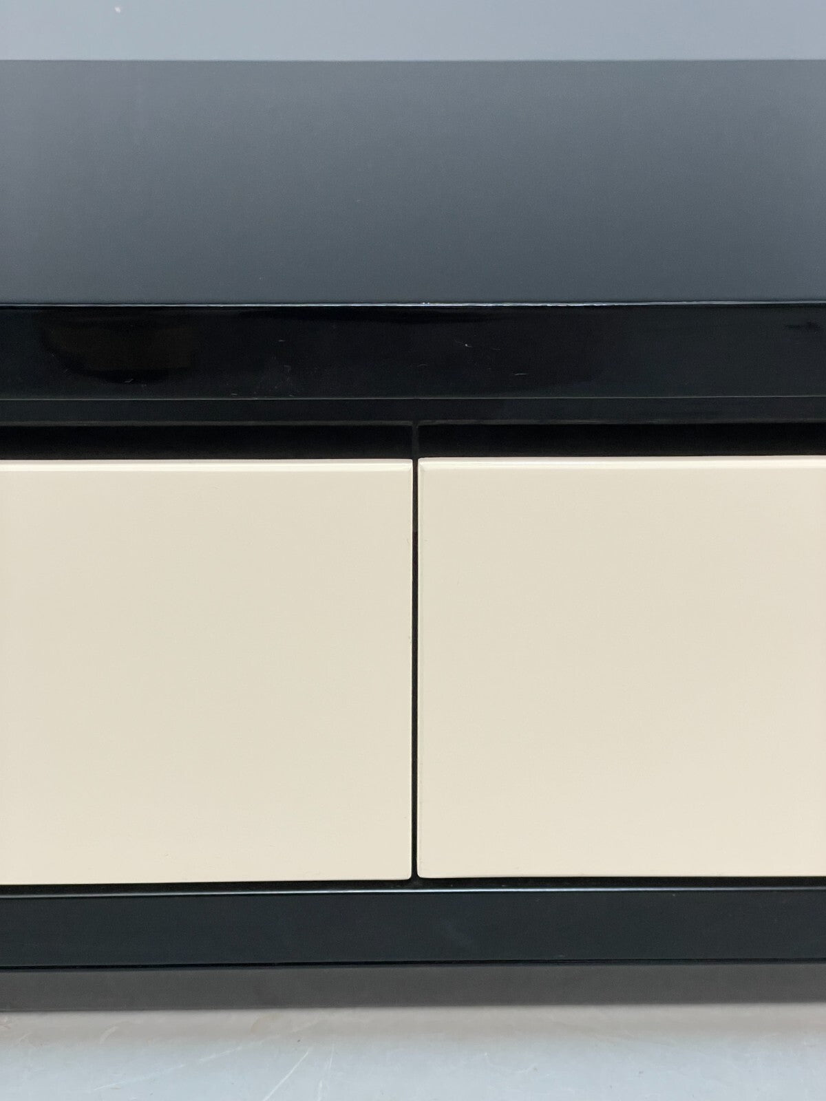 Modern Italian Gloss Black Low Double Drawer Unit EB8662 MWOO - UKDK FURNITURE
