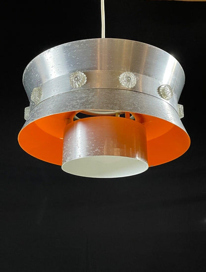 Mid Century Trava Brushed Aluminium, Orange Light, Plastic Detail EB5082 LCLS - UKDK FURNITURE