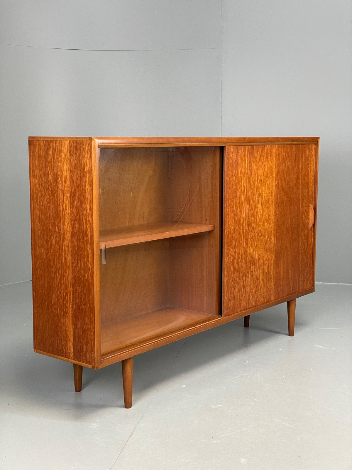 Vintage Teak Glazed Bookcase By H.Gibbs 1960s Shelving Retro  EB10968 MWOO15