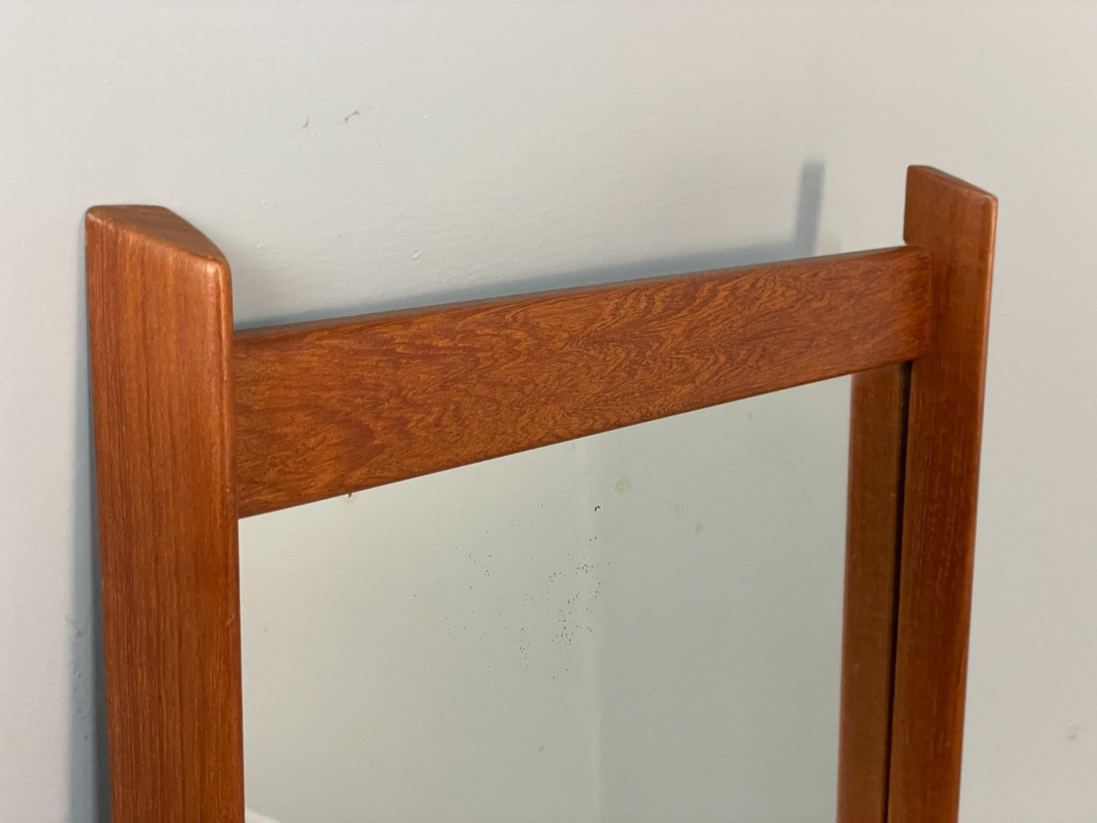 Vintage Teak Wall Mirror - 1960s Danish Mid Century Design EB10865 MWOO2