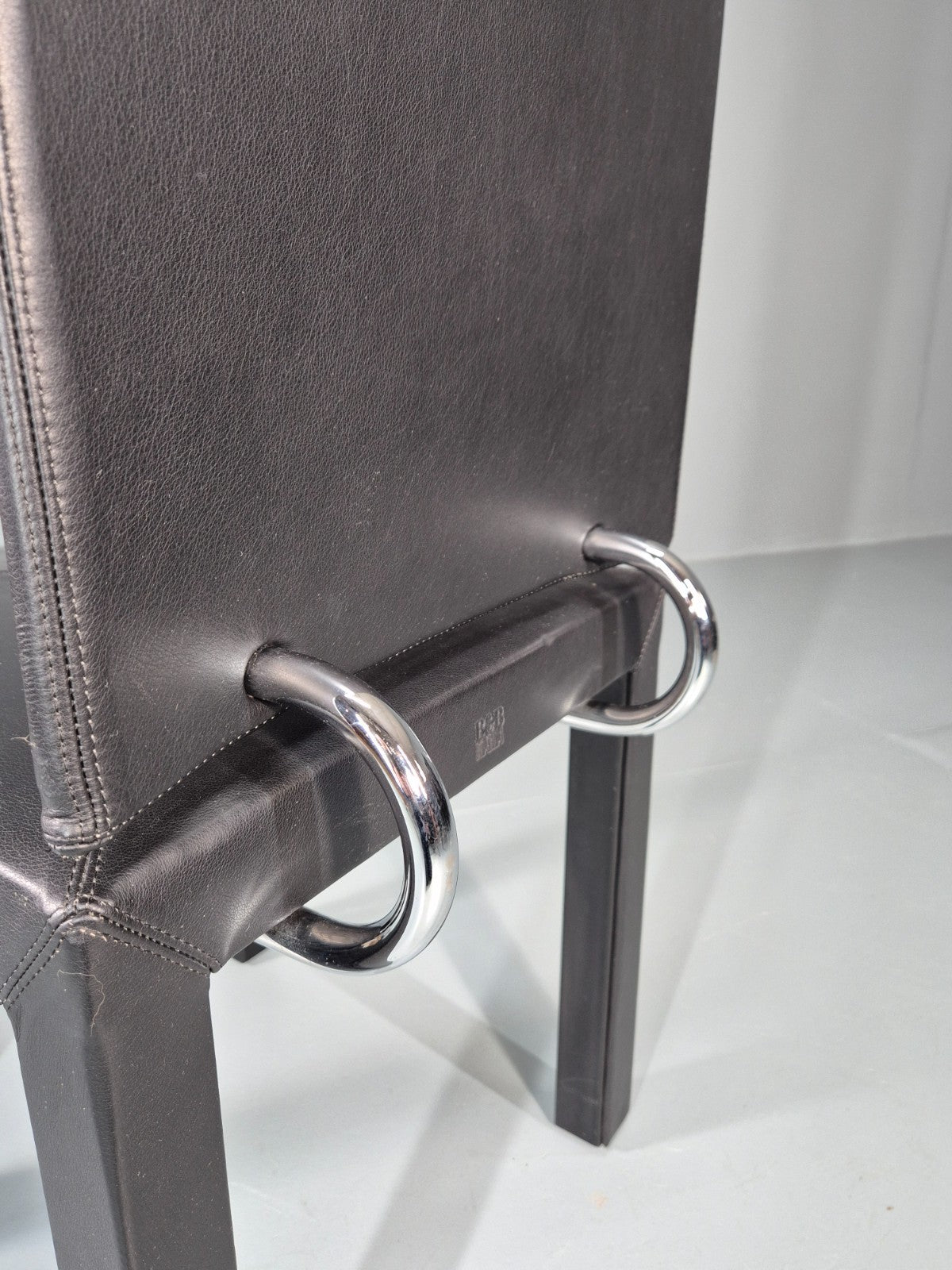 10 B&B Italia Chairs Black Leather Paolo Piva Arcalla Arcadia Range EB11470 MDIN13