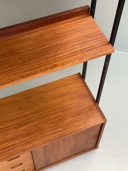 Vintage Modular Teak Wall Unit By Interflex 1960s Retro Drawers EB9822 MWOO - UKDK FURNITURE