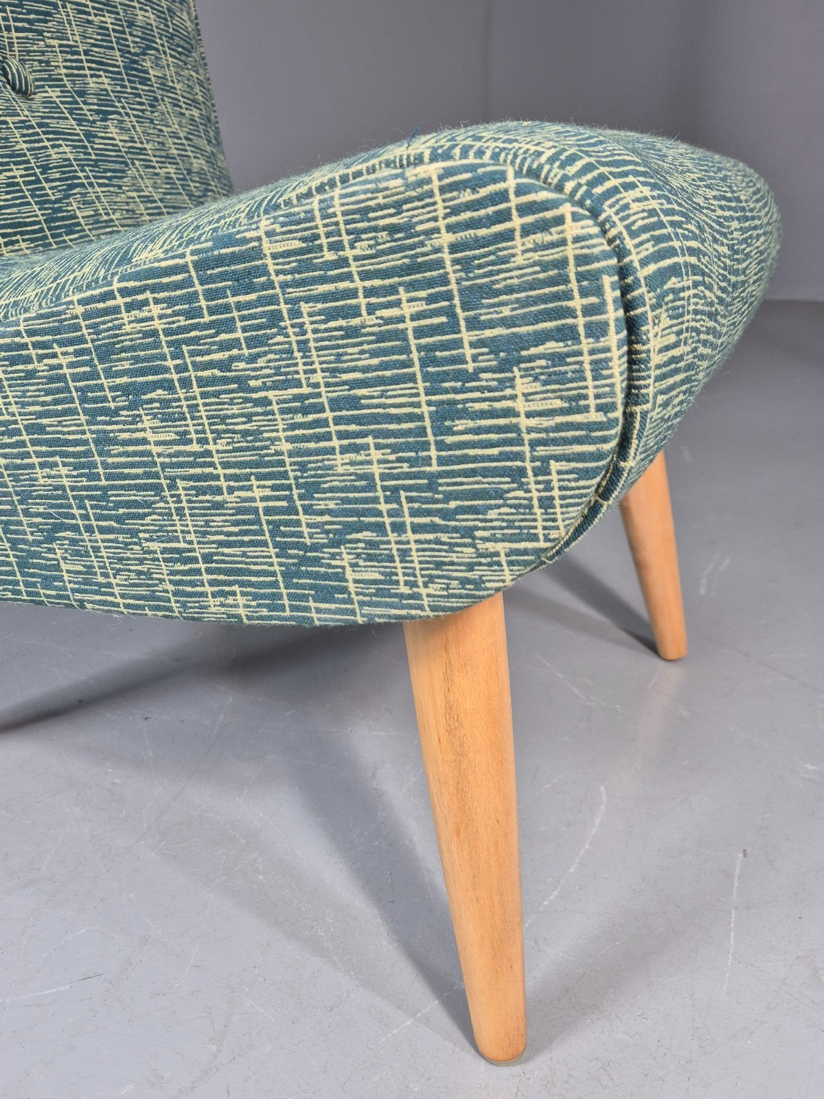 Vintage Swedish Retro Chair Newly Upholstered Hobby Chair Drawer EB11084 MNOR20