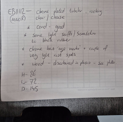 Vintage Bauhaus Style Chaise Longue Ahlberg for Swecco 1980s Retro  EB11112 M4SS18