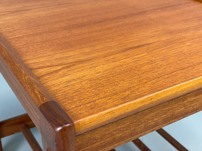 Vintage Teak Side Table Danish 1970s With Magazine Rack Bedside  EB11049 MWOO7