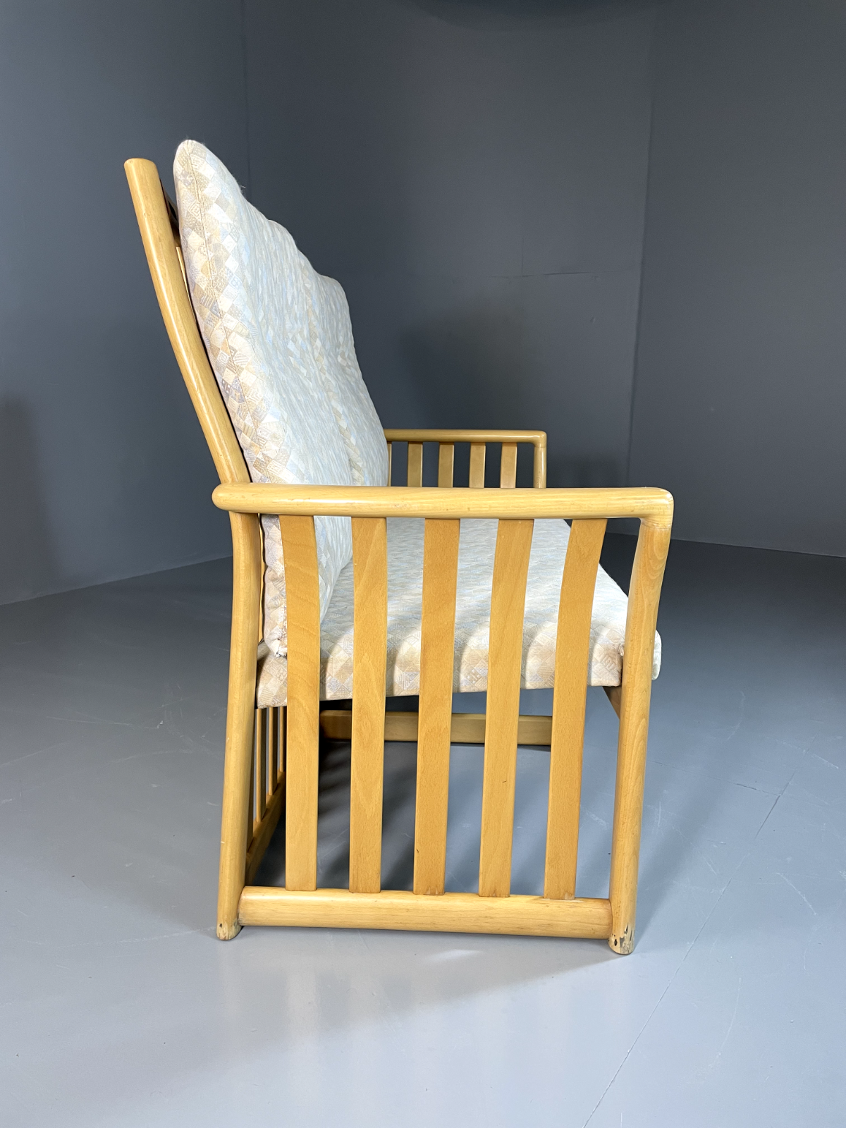 Danish 2 Seater Sofa Beech Frame Retro Vintage 1980s EB6361 M2SS8