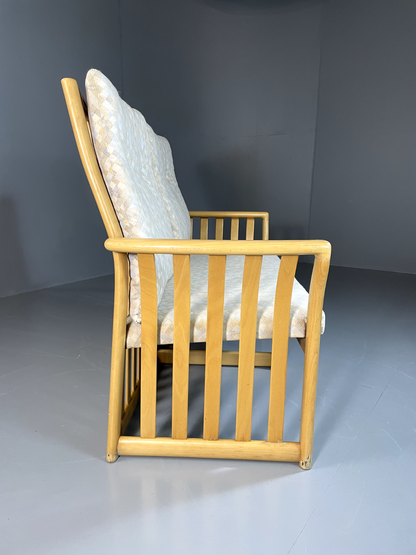 Danish 2 Seater Sofa Beech Frame Retro Vintage 1980s EB6361 M2SS8