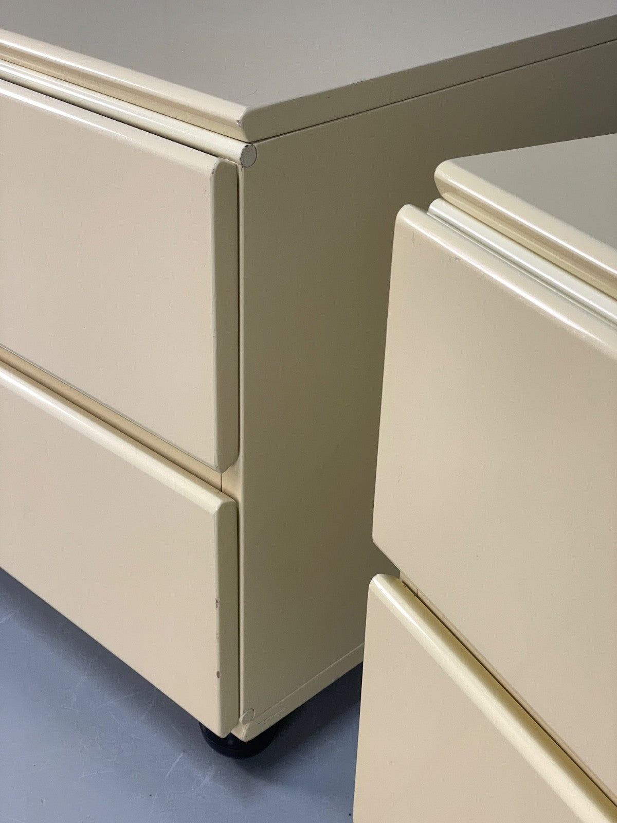 Vintage Cream Bedside Cabinets Pair Of 1970s EB11060 MWOO5