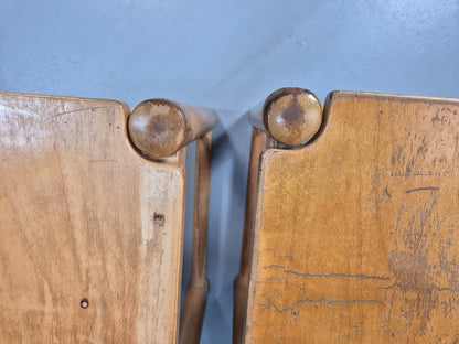 2 Vintage Danish Children Chairs Bech Wood 1960s Retro EB9672 MSTA - UKDK FURNITURE