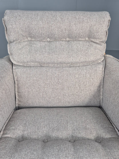 Vintage Lounge Chair Mid Century Danish Beech Frame New Upholstery EB11314 MNOR6