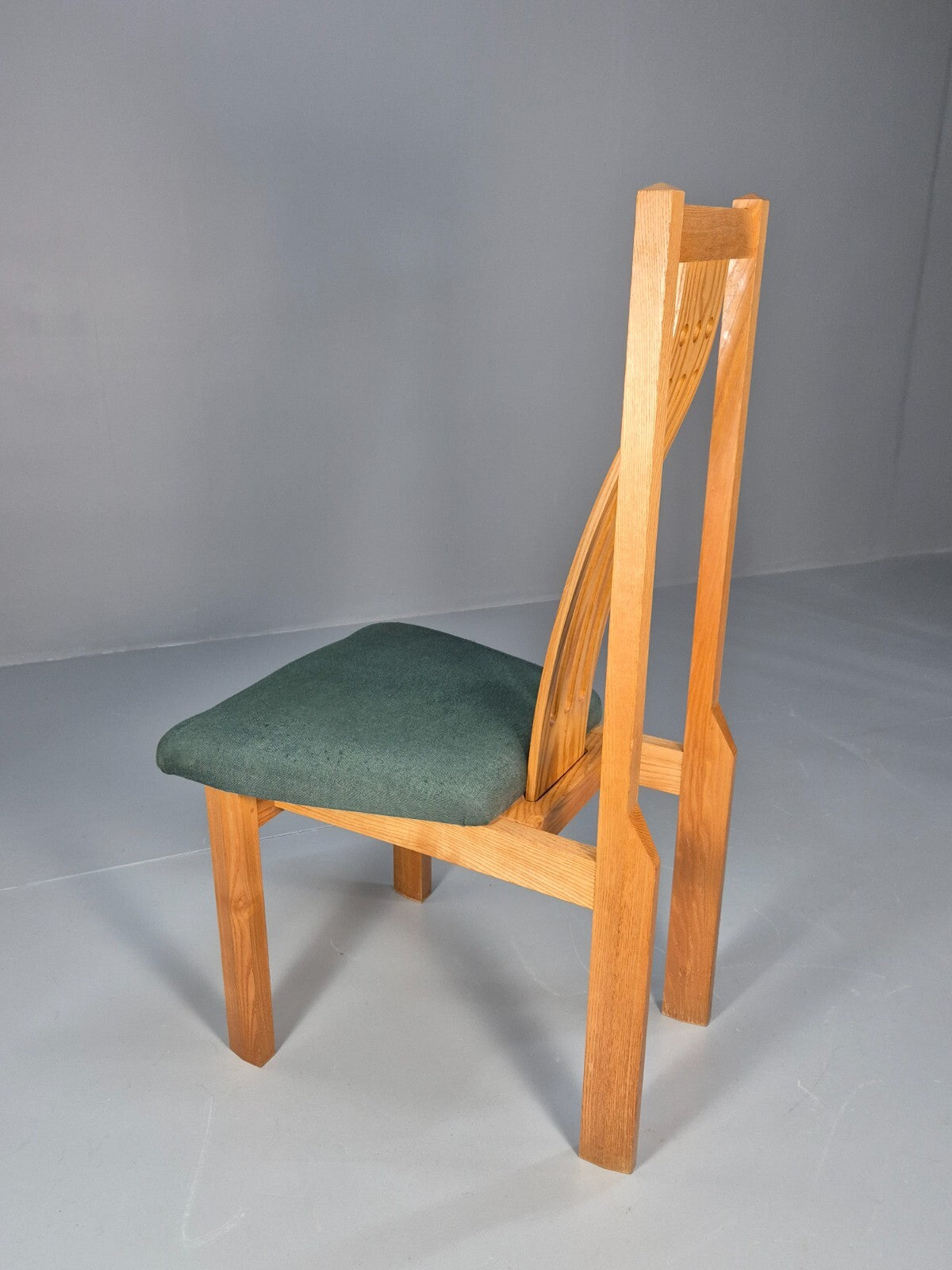 6 Vintage John Barnard Dining Chairs in Ash and Green Modern Design EB9676 MDIN - UKDK FURNITURE