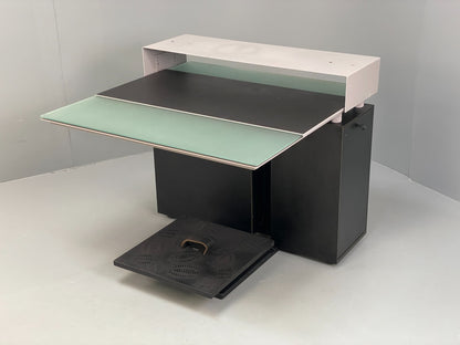 Bulo M2 Computer Desk Luc Vincent 1990s Modern Designer Glass EB11701 MWOO2