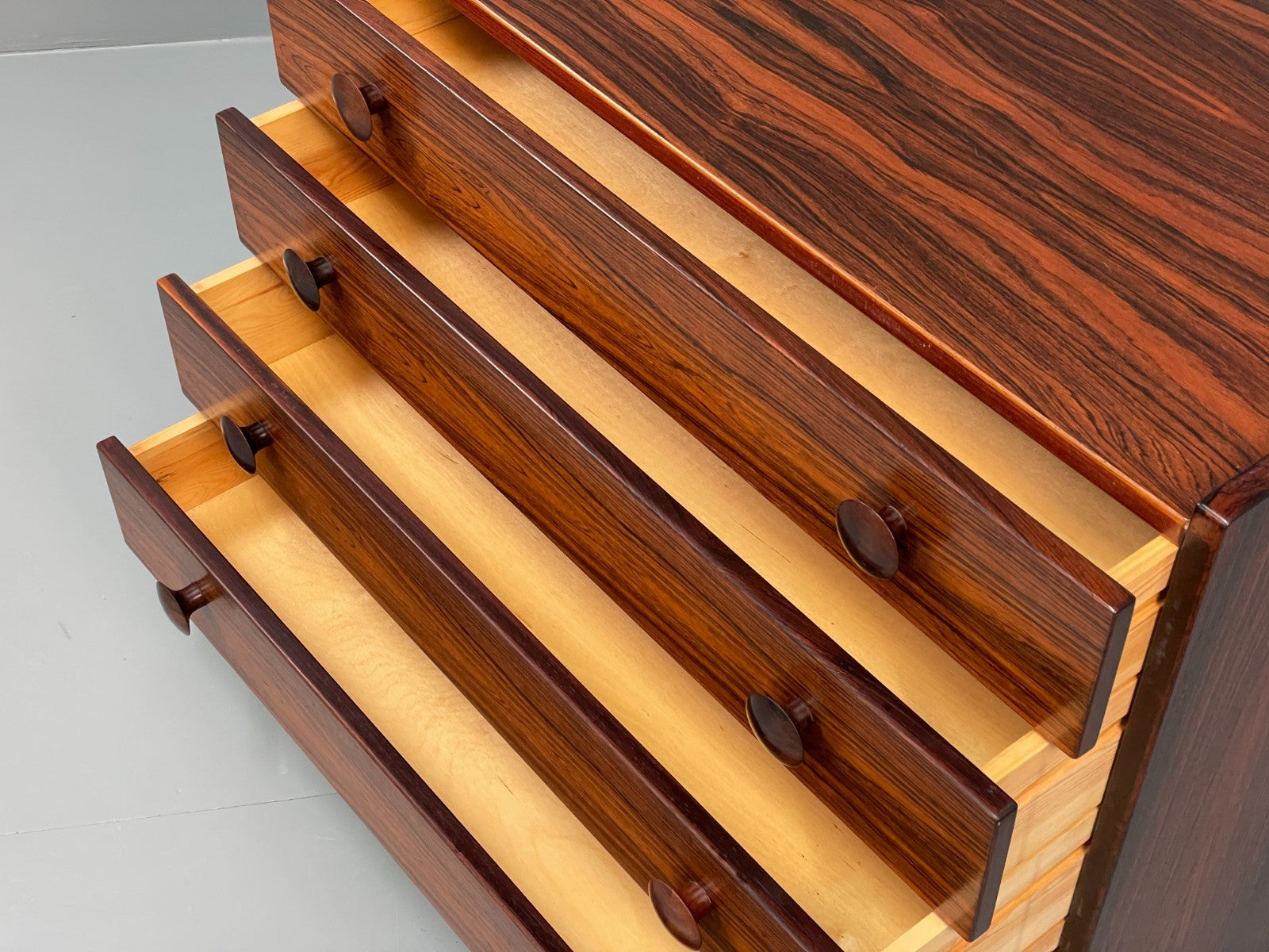 Vintage Chest Of Drawers - Danish 1970s Retro Curved Handles EB10833 MWOO7