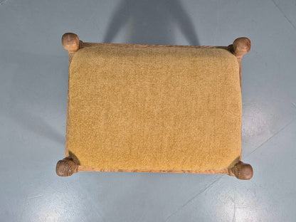 Henning Kjearnulf Style Footstool 1970s Retro Danish Oak EB10983 MFOO6