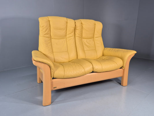 Ekornes Stressless Two Seater Leather Sofa Recline Stressless  EB11266 M2SS0