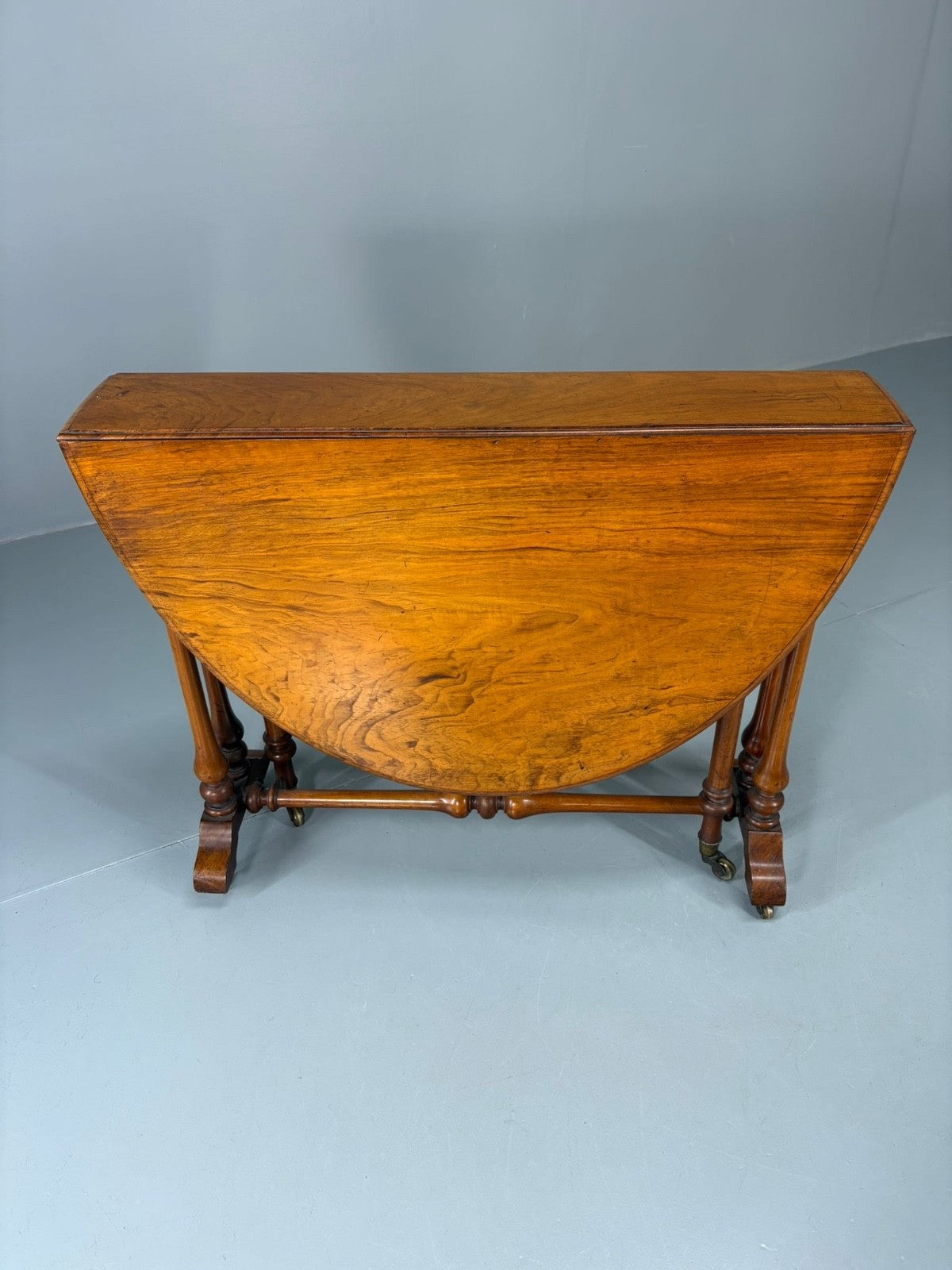 Edwardian Walnut Oval Sutherland Drop Flap Table EB10993 VWOO6