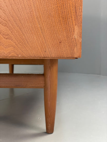 Vintage Scandart Elm Sideboard 1960s Mid Century Drawers Shelving EB9812 MWOO - UKDK FURNITURE