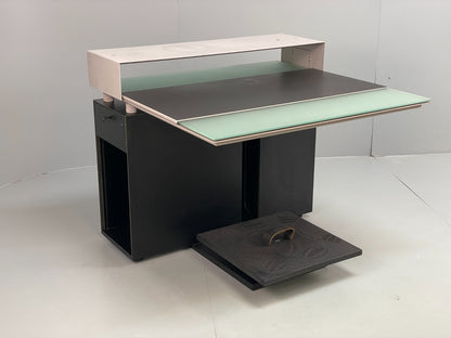 Bulo M2 Computer Desk Luc Vincent 1990s Modern Designer Glass EB11701 MWOO13