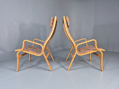 2  Vintage Bentwood Lounge Chairs Finn Ostergaard 1980s Retro MCM EB111339 MBEN8