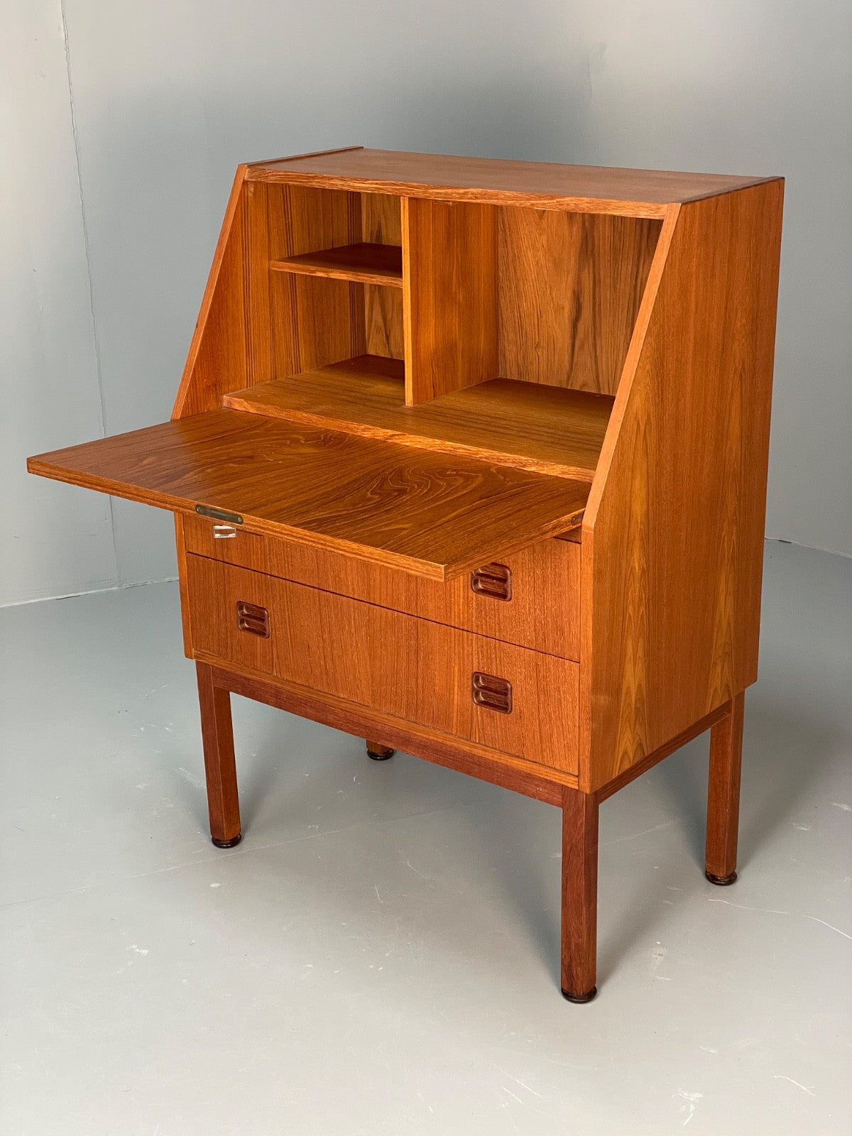 Vintage Danish Teak Bureau Retro 1970s Drawers By Gunnar Nielsen EB10964 MWOO2