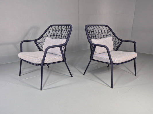 2 Pedrali 3679 Chairs Model Panarea Blue and Grey Modern Design EB11427 MNOR0