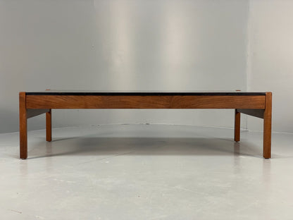 Vintage Teak Coffee Table - Guy Rogers 1960s Black Laminate Top  EB10955 MWOO2