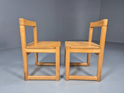 2 Vintage Danish Children Chairs Bech Wood 1960s Retro EB9672 MSTA - UKDK FURNITURE