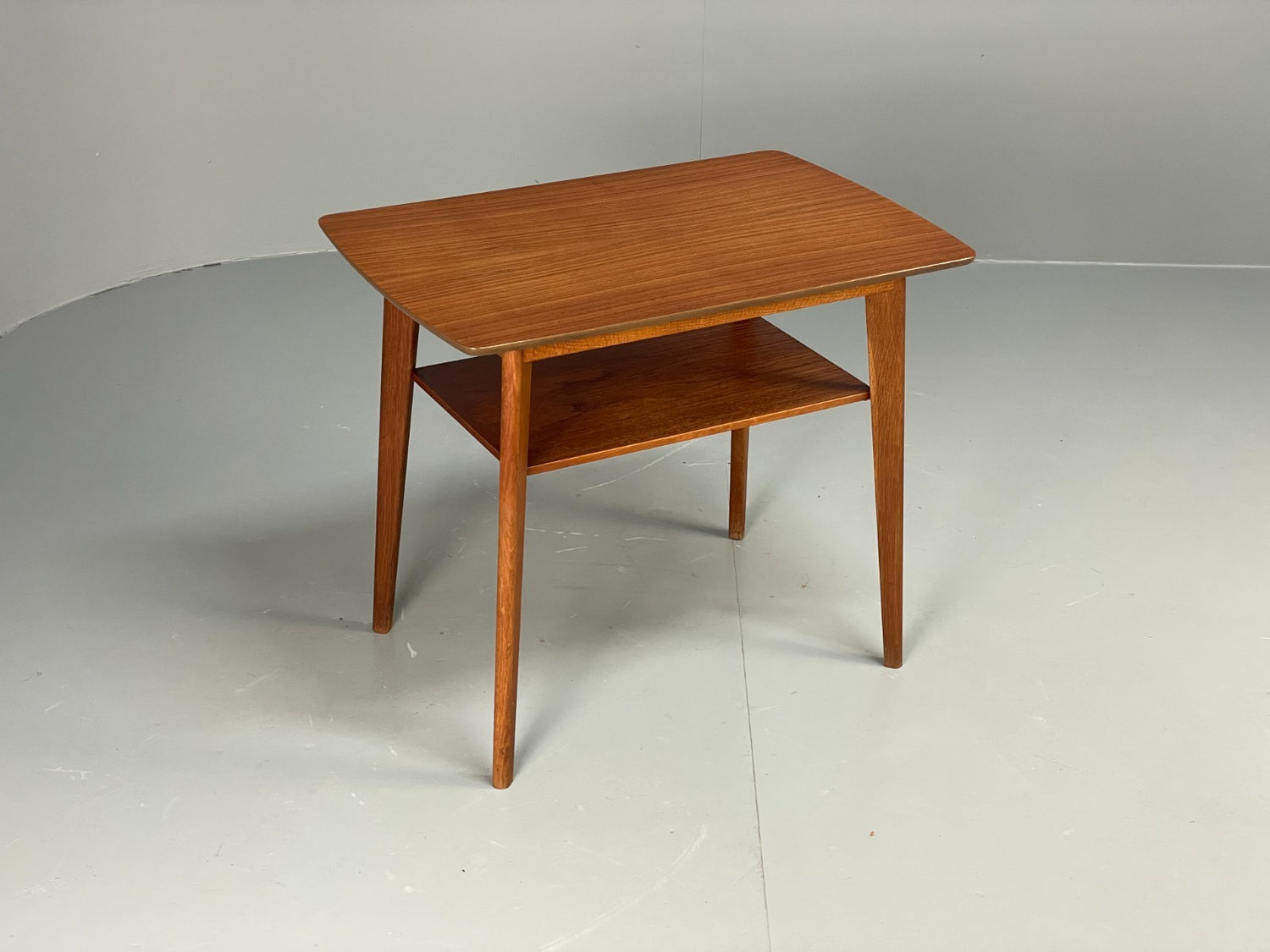 Vintage Teak Side Table 1960s Oak Legs Danish Retro EB11493 MWOO0
