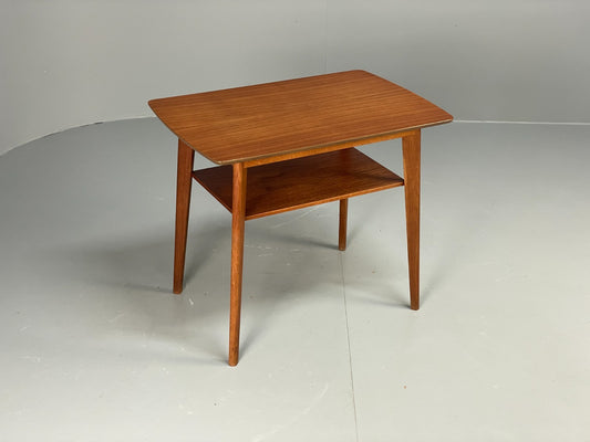 Vintage Teak Side Table 1960s Oak Legs Danish Retro EB11493 MWOO0