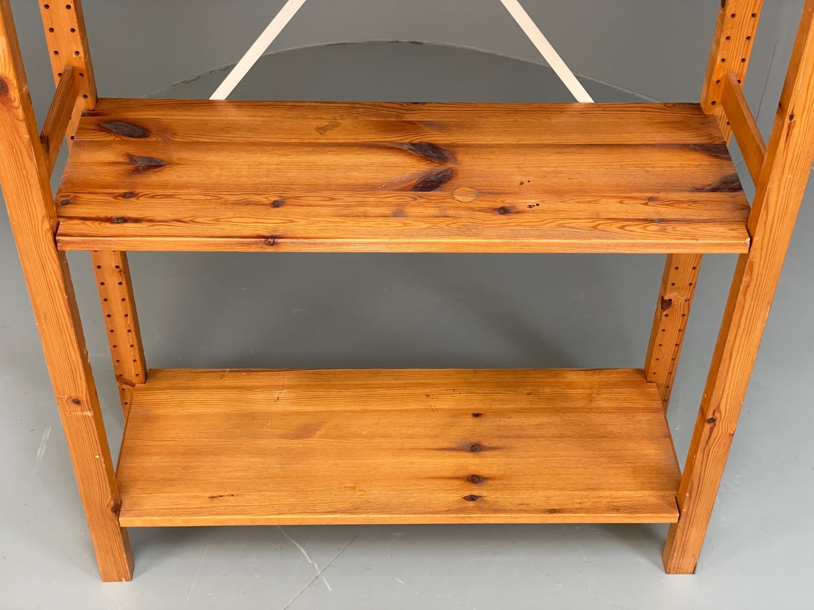 Pine Open Shelving Unit Adjustable Retro Scandi Solid EB11783 MWOO3