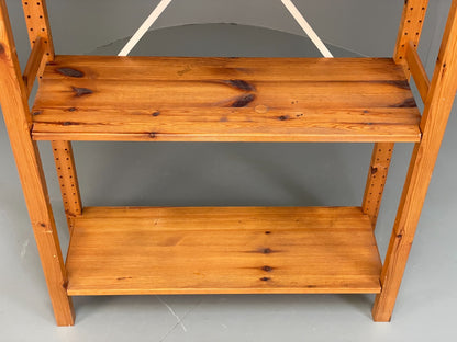 Pine Open Shelving Unit Adjustable Retro Scandi Solid EB11783 MWOO3