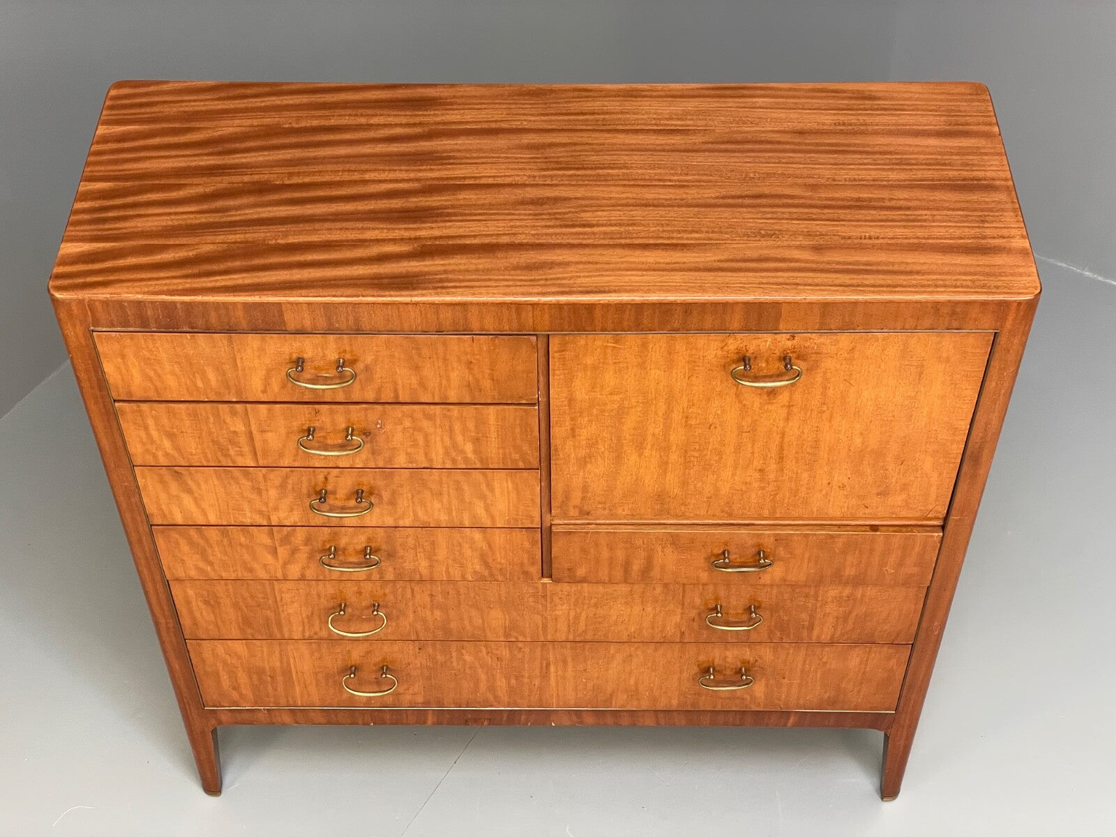 Vintage 1950s Chest Of Drawers Jewelery Display Brass Mahogany EB9761 MWOO - UKDK FURNITURE