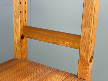 Pine Open Shelving Unit Adjustable Retro Scandi Solid EB11783 MWOO21