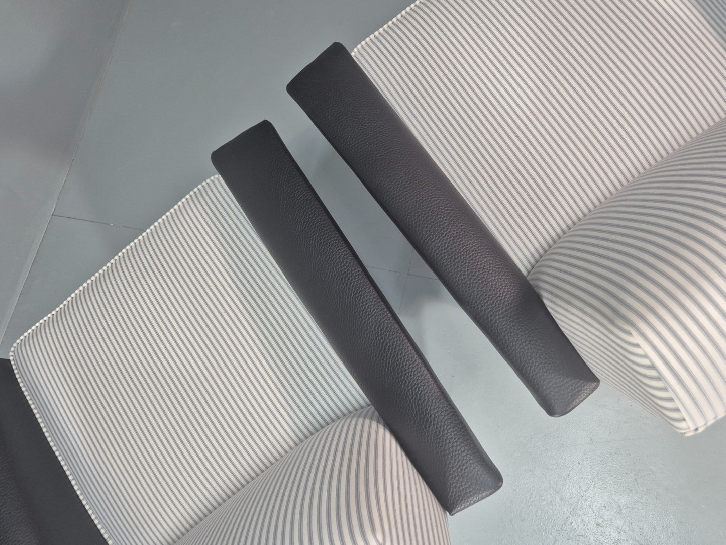 2 Mid Century Lounge Chairs Vintage Danish 1950s New Upholstery  EB10982 MNOR10