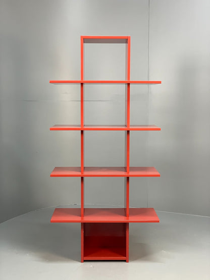 Red Bookcase Vinyl Storage - Postmodern 1980s Italian Style Gloss EB10950 MWOO4