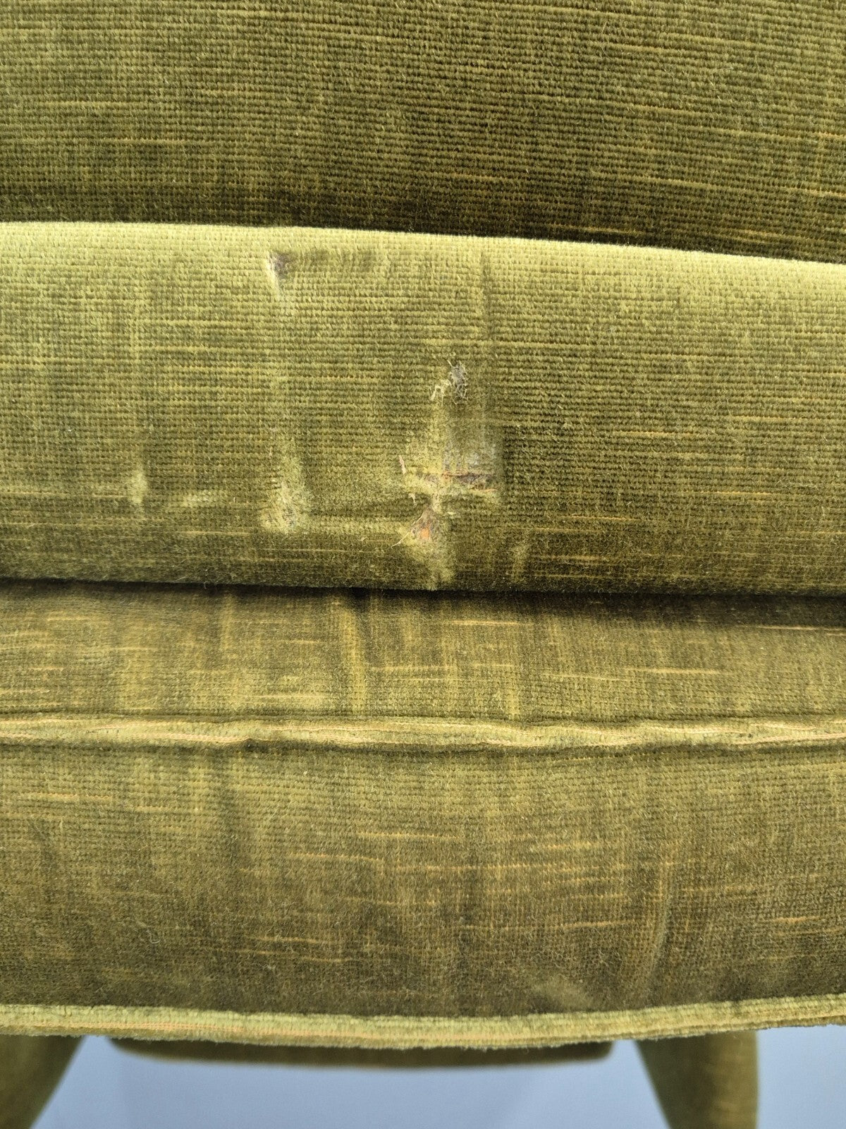 Vintage Danish Green Wing Back Lounge Chair 1970s Retro Tassels EB9576 VCLO - UKDK FURNITURE