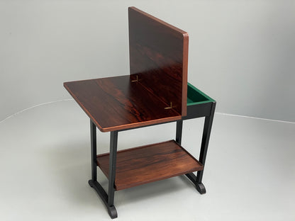 Vintage Danish Card Table Extending Top Felt Lined Mid Century 1960s EB9756 MWOO - UKDK FURNITURE