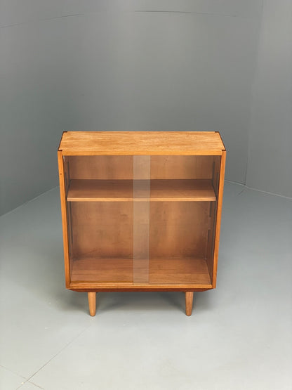 Vintage Teak Glazed Bookcase By Criterion 1960s Mid Century EB9818 MWOO - UKDK FURNITURE