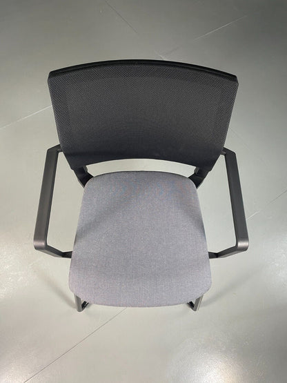 Vintage Task Chair Black and Grey Moventi Coz Cantilever EB6831 MNOR - UKDK FURNITURE