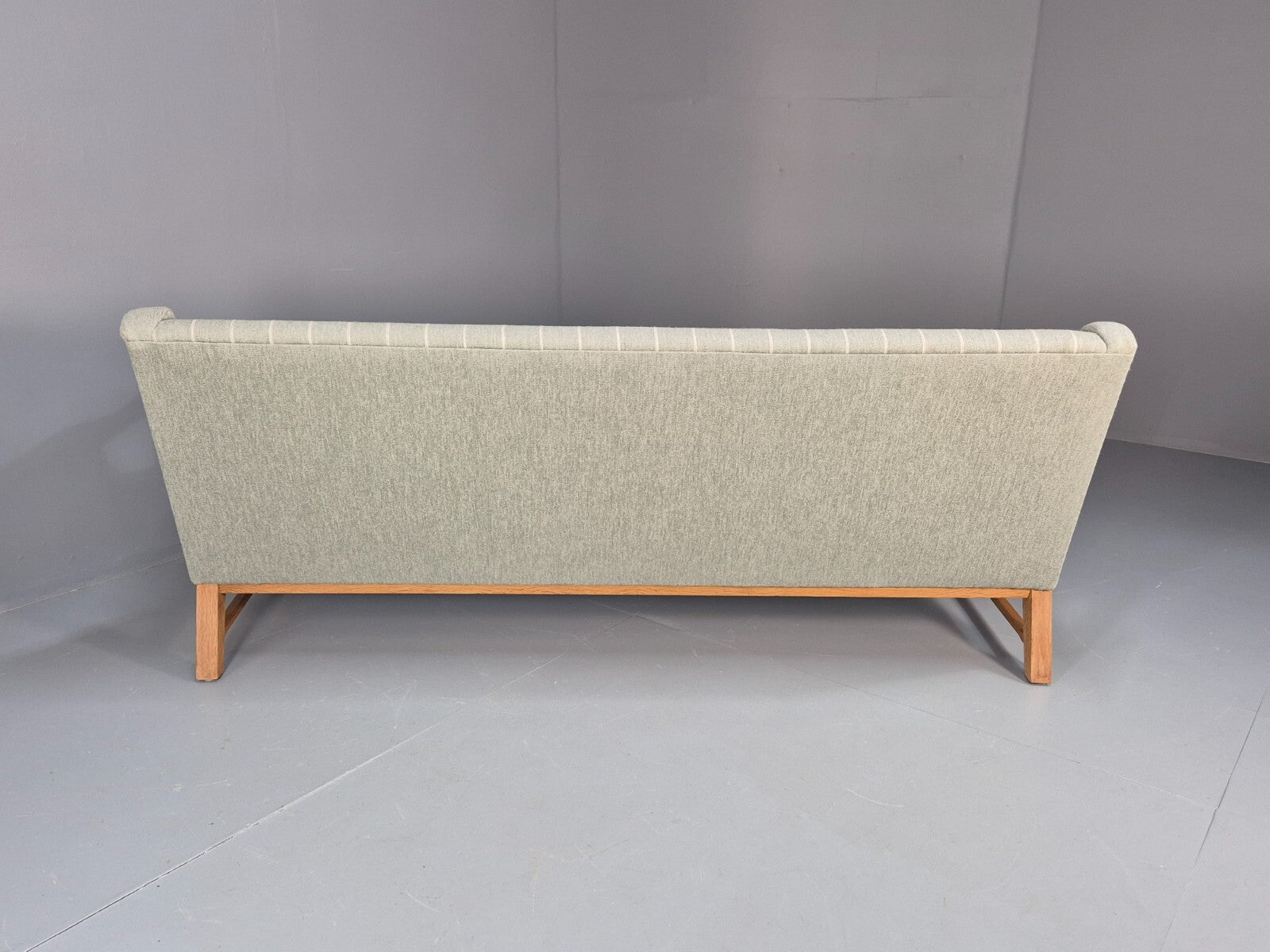 Vintage Danish Kjaernulf Style 3 Seat Sofa Oak Frame 1970s Retro EB9643 M3SS - UKDK FURNITURE
