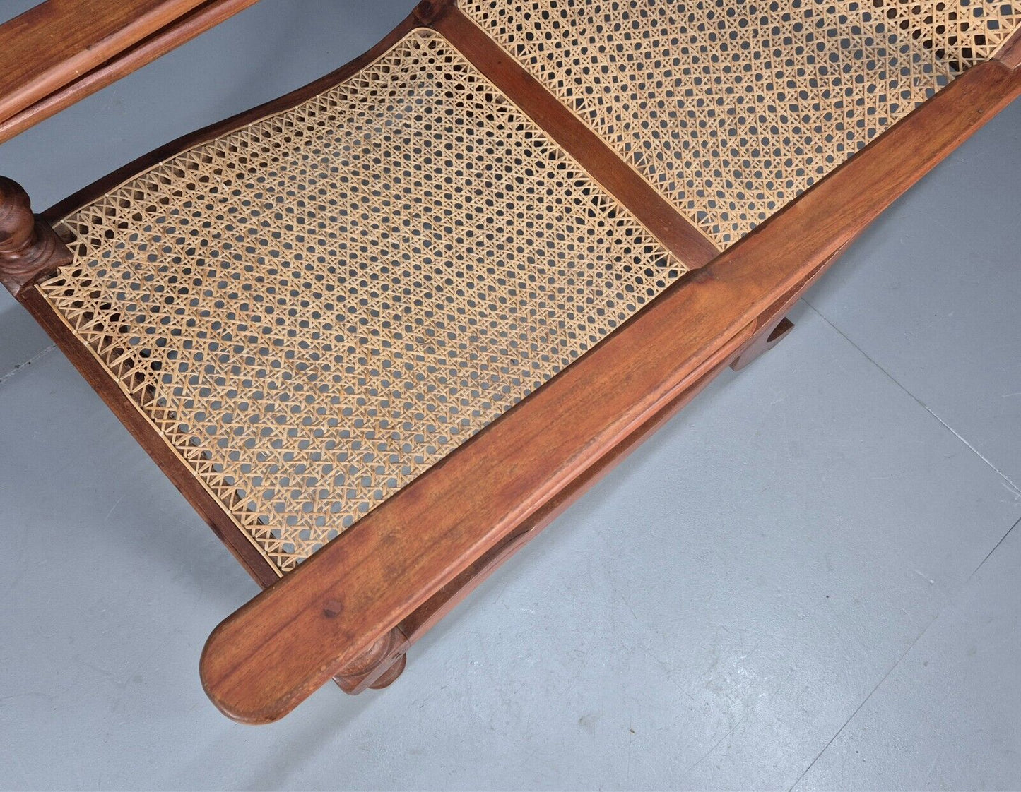 Vintage Campaign Plantation Chair Rattan Teak Retro Antique Style EB8872 VBER - UKDK FURNITURE