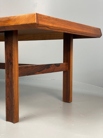 Vintage Danish Coffee Table - 1960s Mid Century Shaped Solid Legs EB11182 MWOO10